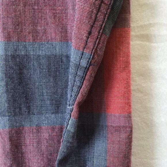 Ocean Current Gingham Button Up Long Sleeve Shirt - Picture 6 of 7